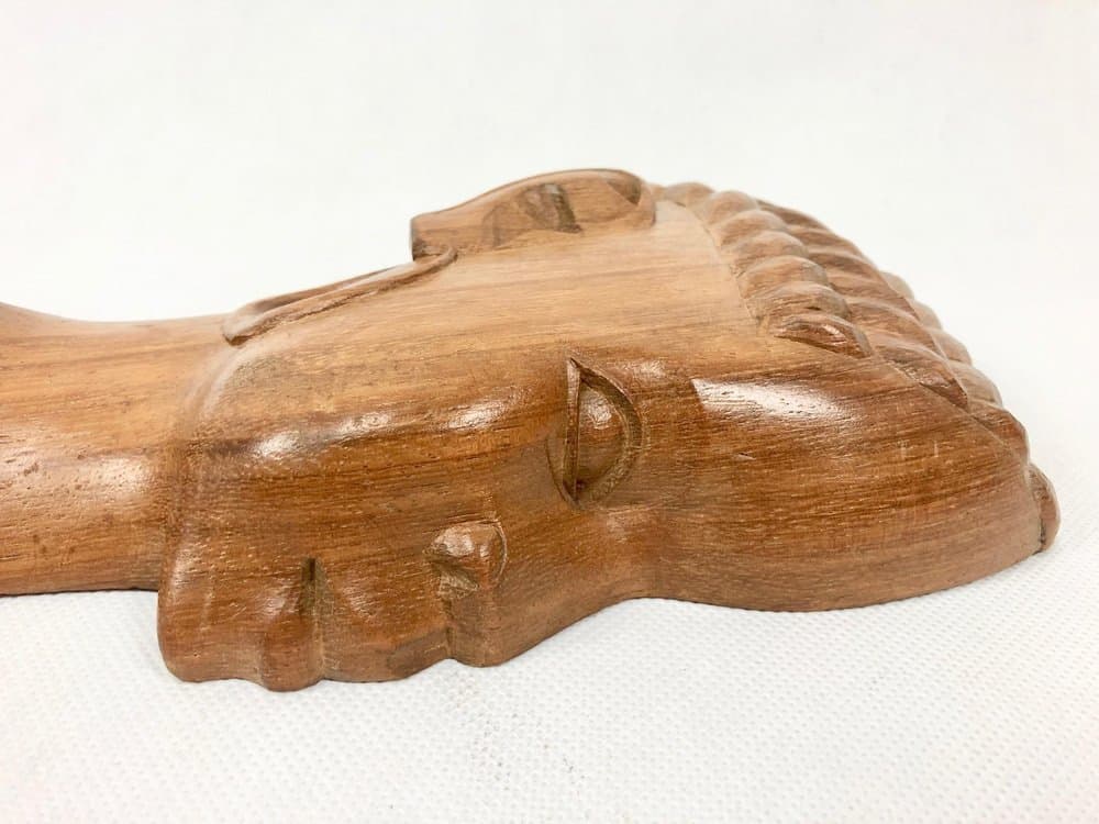 para rzeźb ściennych, African, brąz jasny, teak, lata 60. - 156043