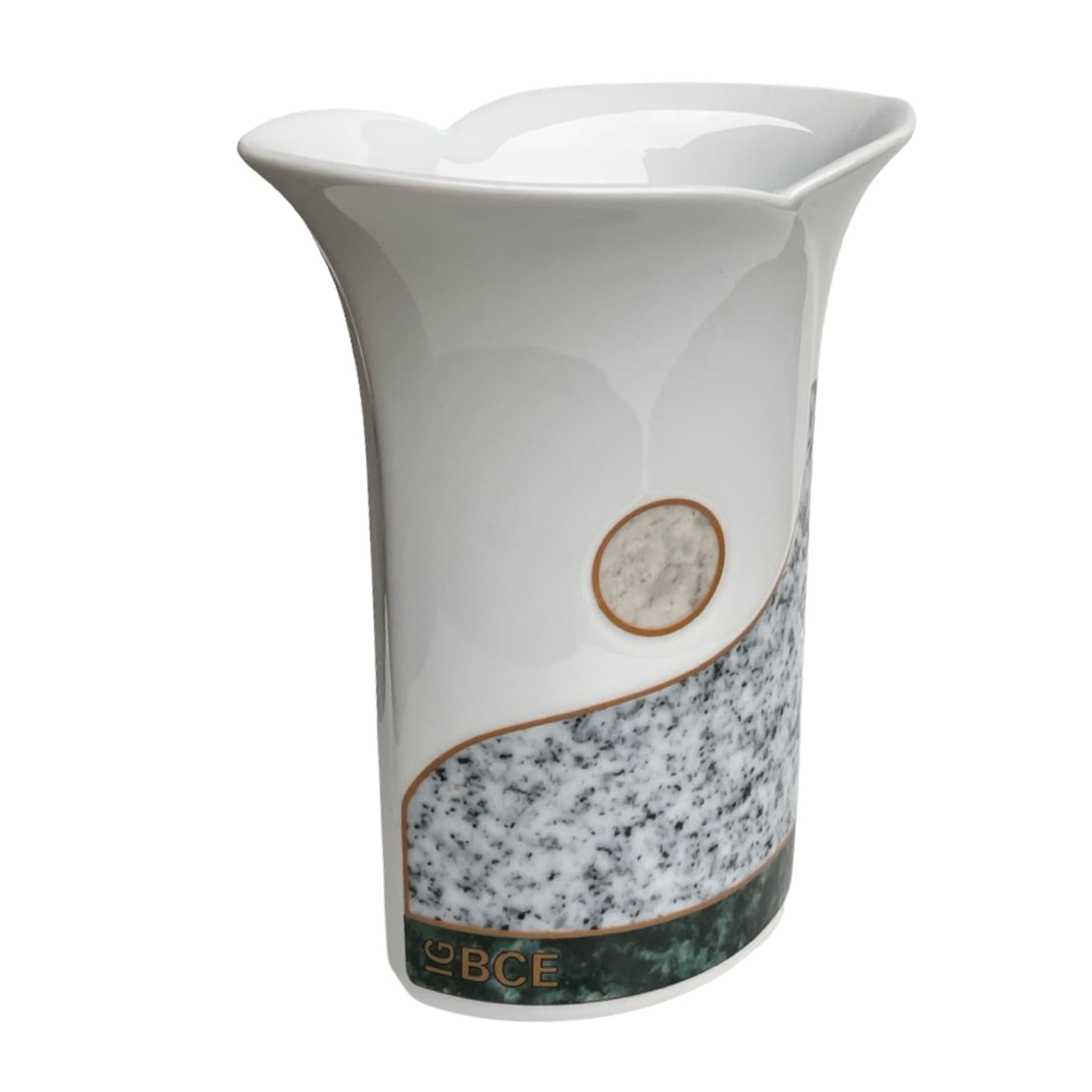 Wazon Hutschenreuther IG BCE, Niemcy, lata 90., porcelana dekoracyjna, model 69