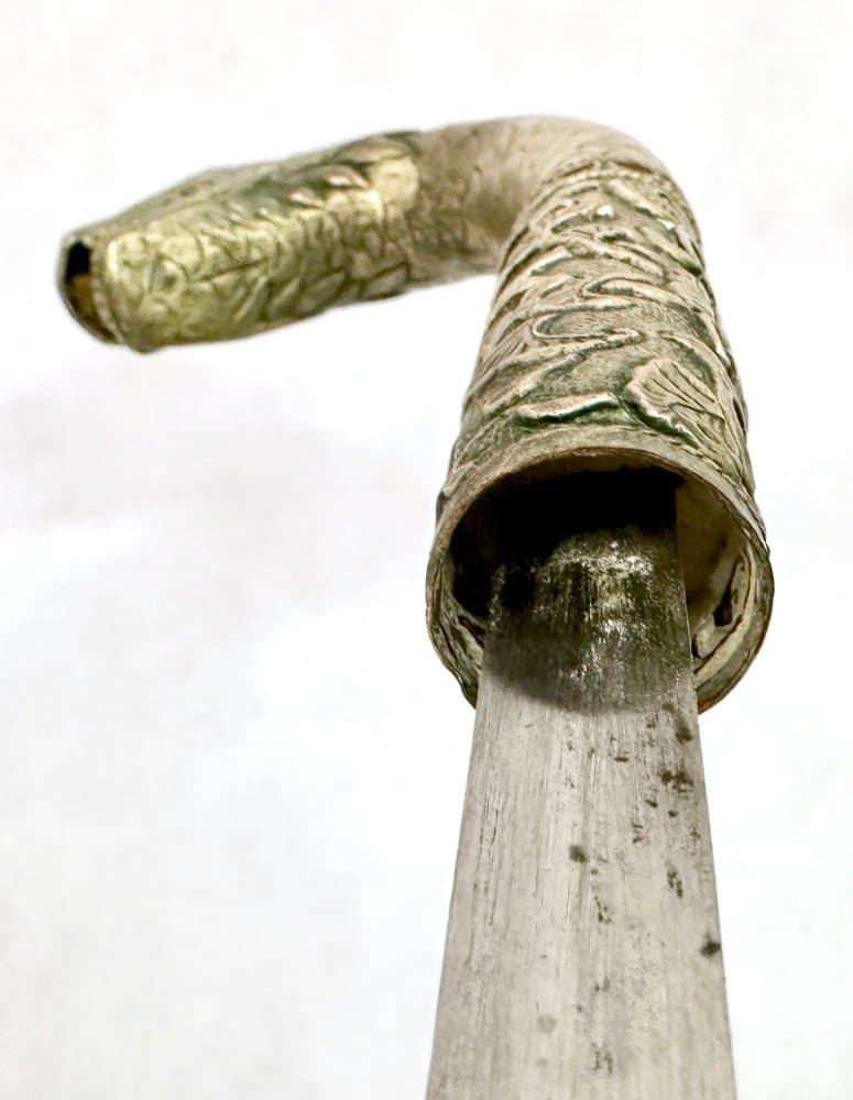 Laska ozdobna, srebrzony metal, Chiny, XIX w. - 156097