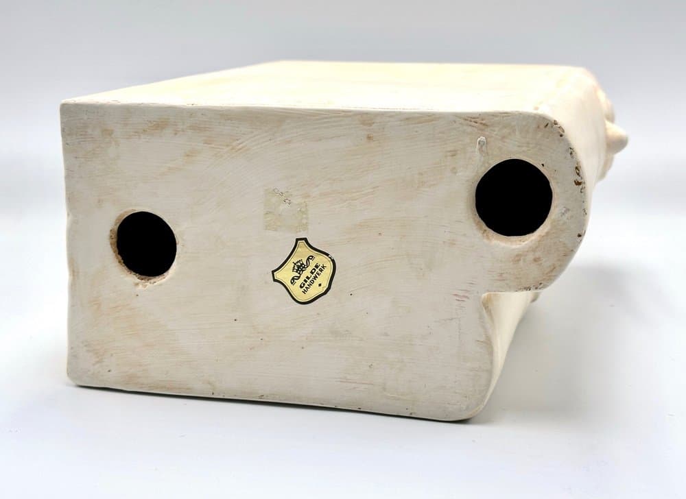 Przycisk do książek Happy Book, beżowy, ceramika, Niemcy, lata 70. - 156106