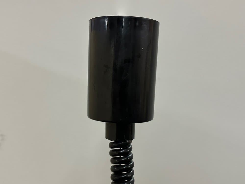 Pendant lamp, black, golden brass, Hillebrand, Germany, 1970s. - 156144