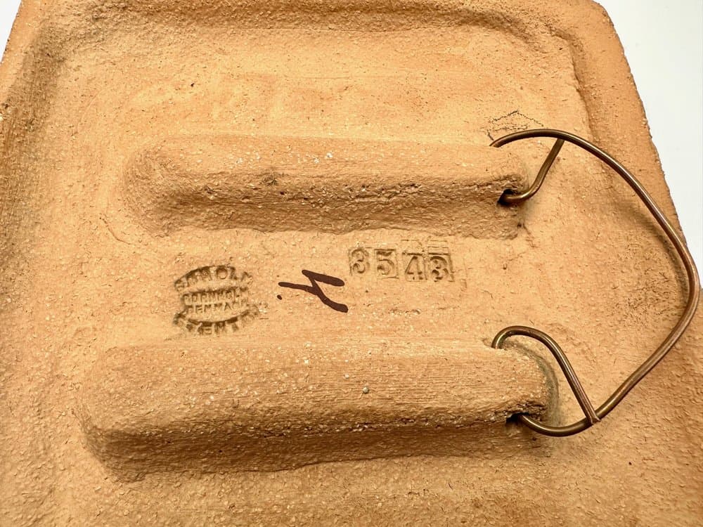 Relief ścienny z kotem, niebieski, ceramika, proj. J. Simon, Dania, lata 60. - 156206