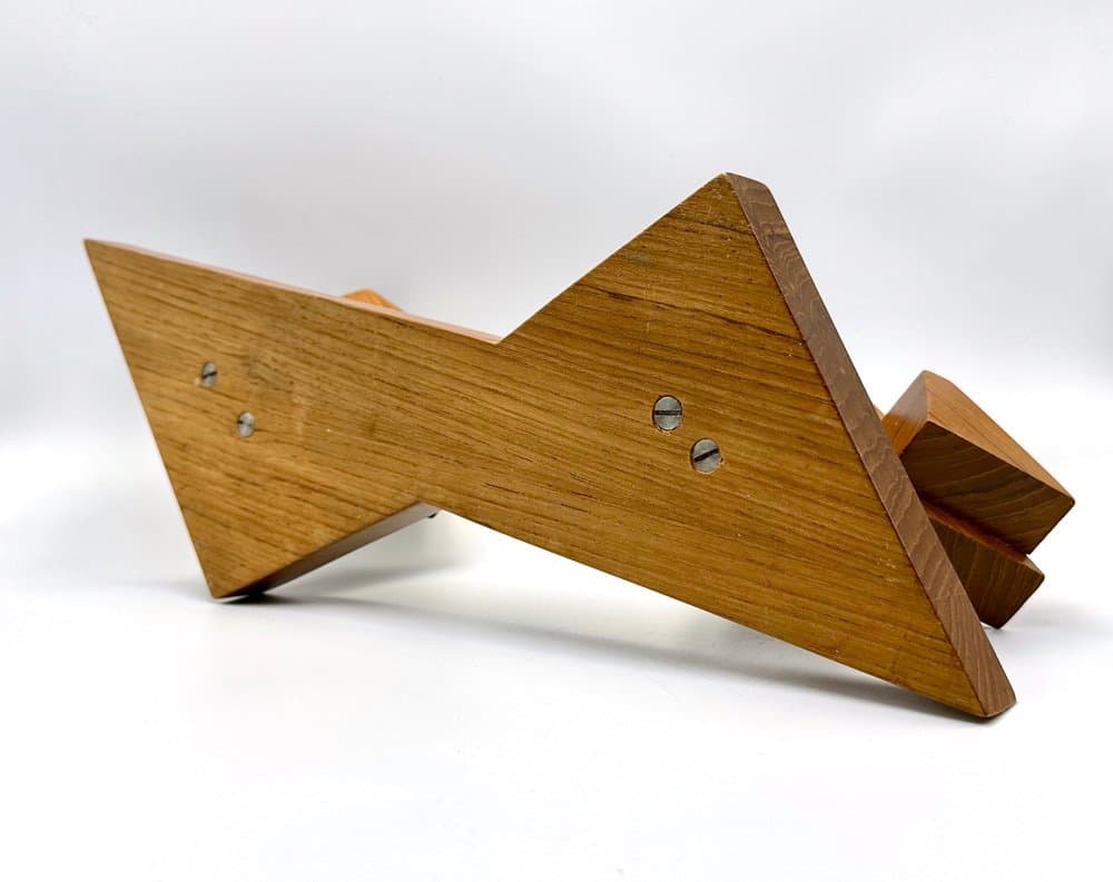 Rzeźba Ptaki ze świecznikiem, brąz, teak, Dania, lata 60. - 156214