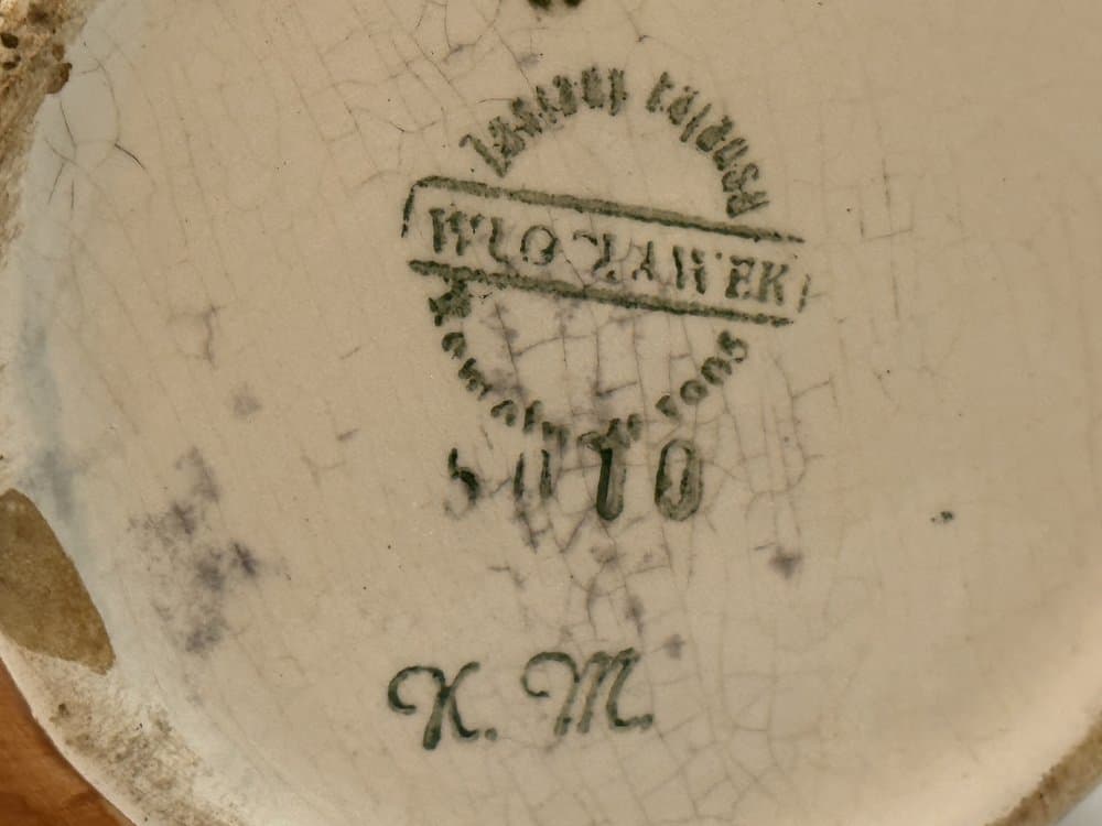 Wazon No 244, brązowy, fajans, proj. W. Płażewski, Polska, lata 60. - 156278