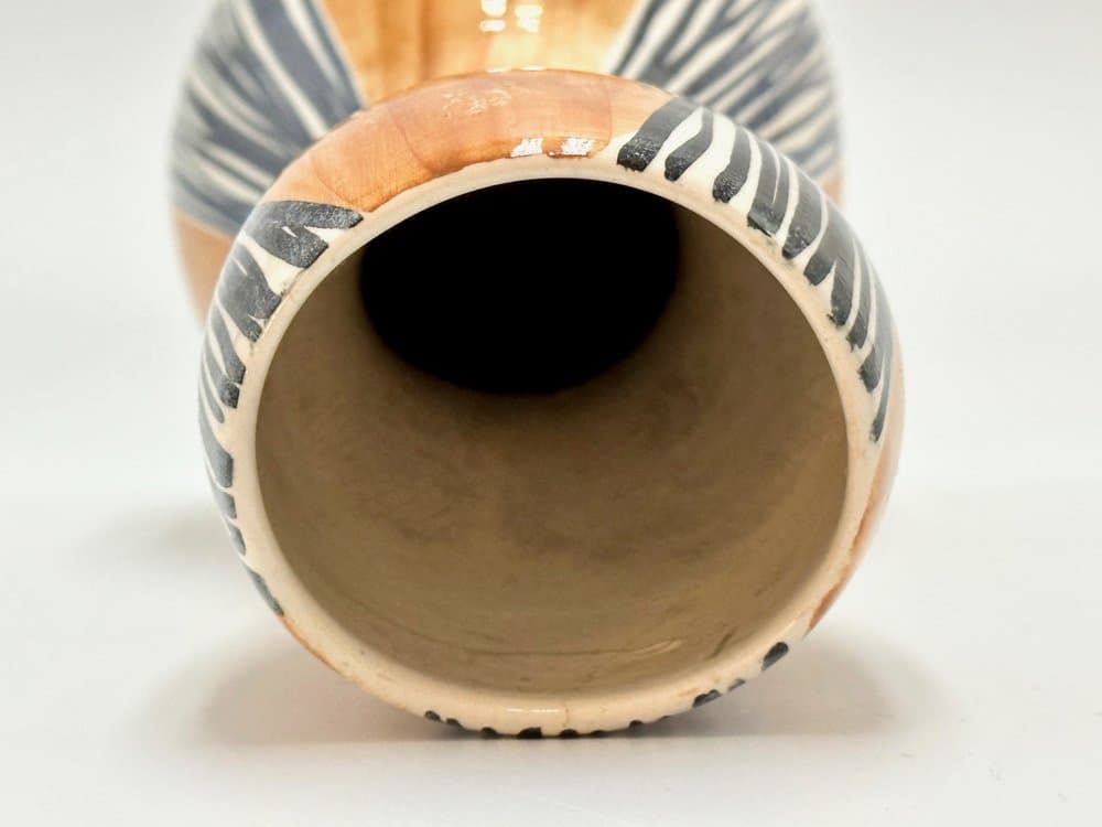 Wazon No 244, brązowy, fajans, proj. W. Płażewski, Polska, lata 60. - 156276