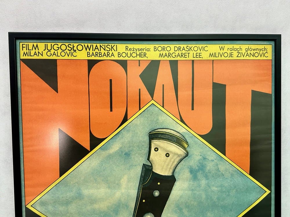 Movie poster Nokaut, multicolor paper, by A. Krajewski, Poland, 1970s. - 156317