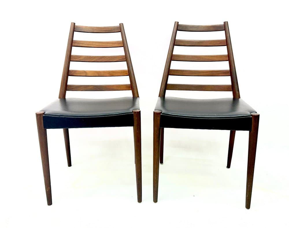 Zestaw krzeseł jadalnianych, teak brązowy, Dania, lata 60. - 156329