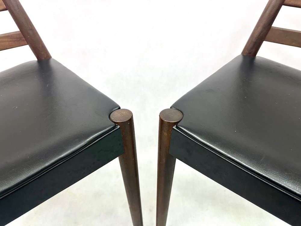 Zestaw krzeseł jadalnianych, teak brązowy, Dania, lata 60. - 156322