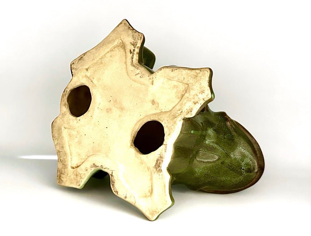 Figurka żaby, zielony, ceramika, Włochy, lata 60. - 156375