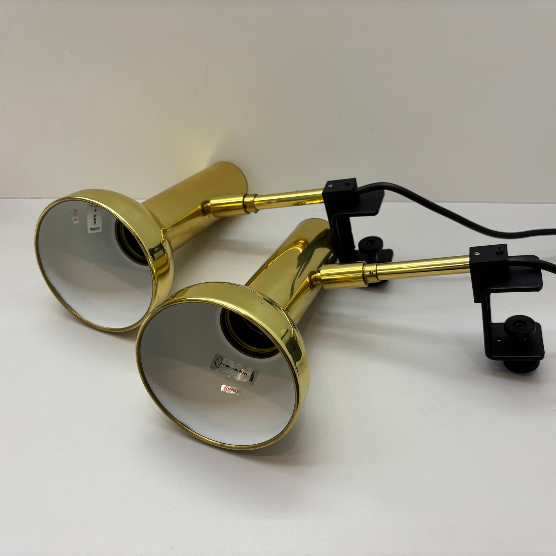 Para kinkietów, złoty, mosiądz, Niemcy, lata 70. - 142632