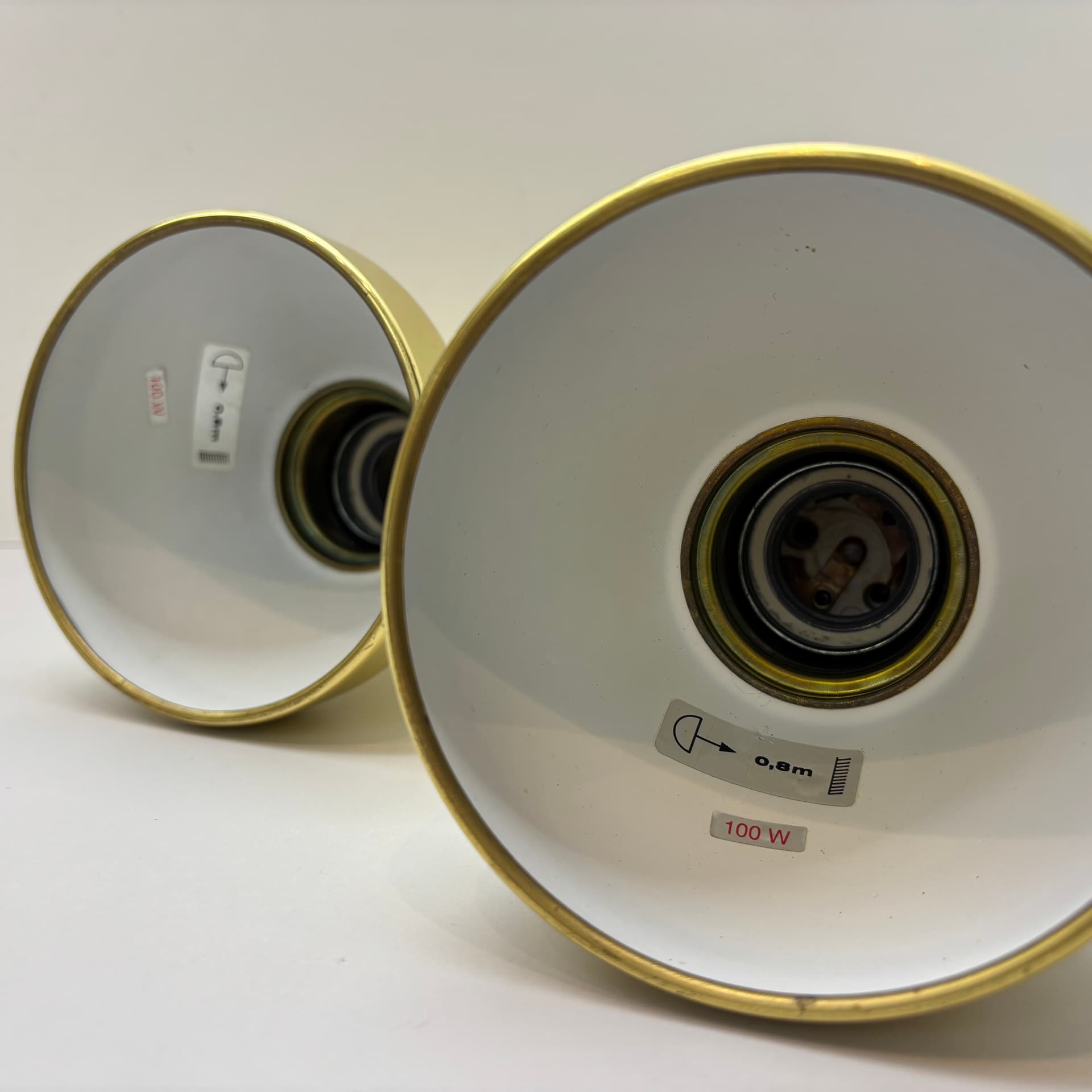 Para kinkietów, złoty, mosiądz, Niemcy, lata 70. - 142631