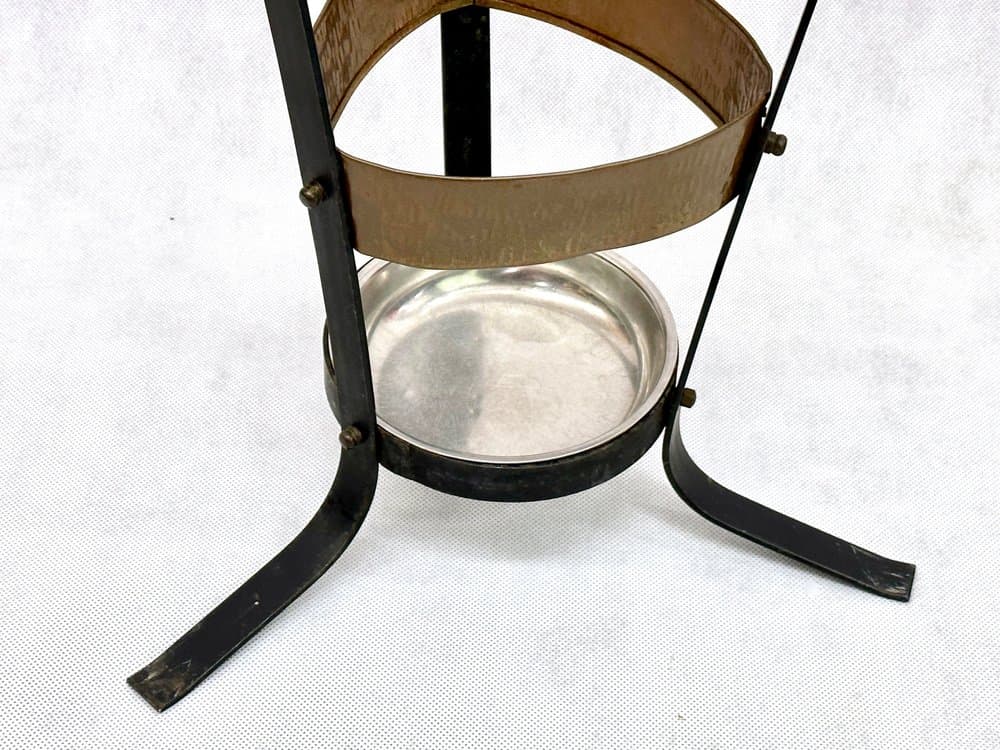 Stojak na parasole, miedź, stal czarna, Niemcy, lata 60. - 156403