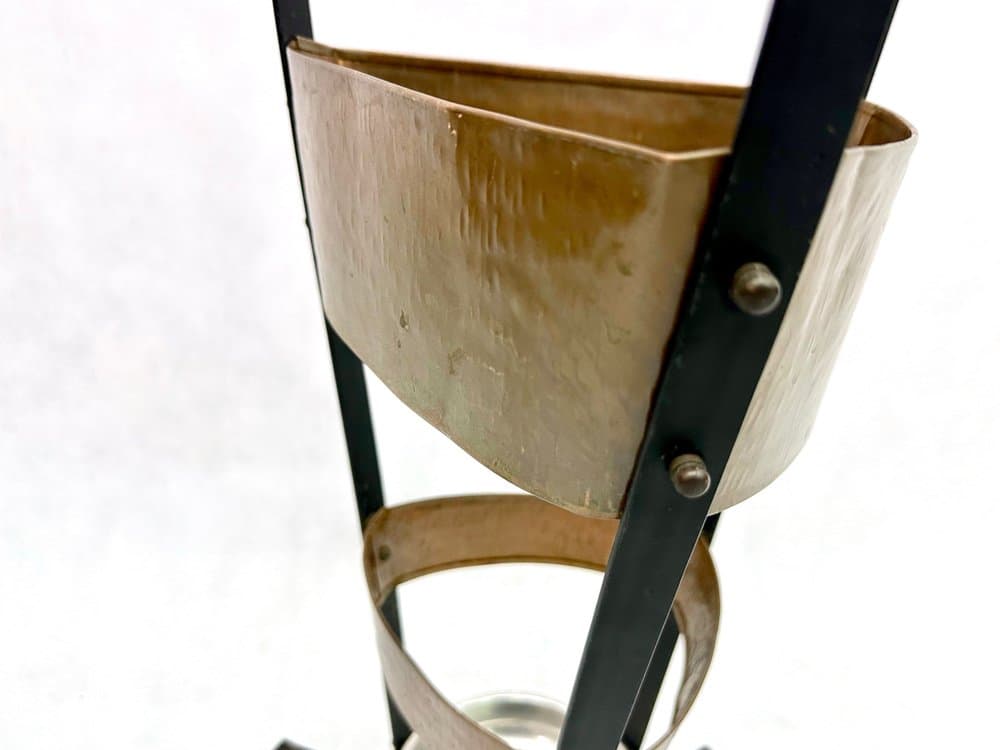 Stojak na parasole, miedź, stal czarna, Niemcy, lata 60. - 156406