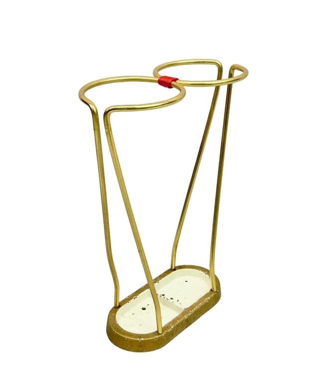 Stojak na parasole, złoty, aluminium, Austria, lata 60. - WYMIARY