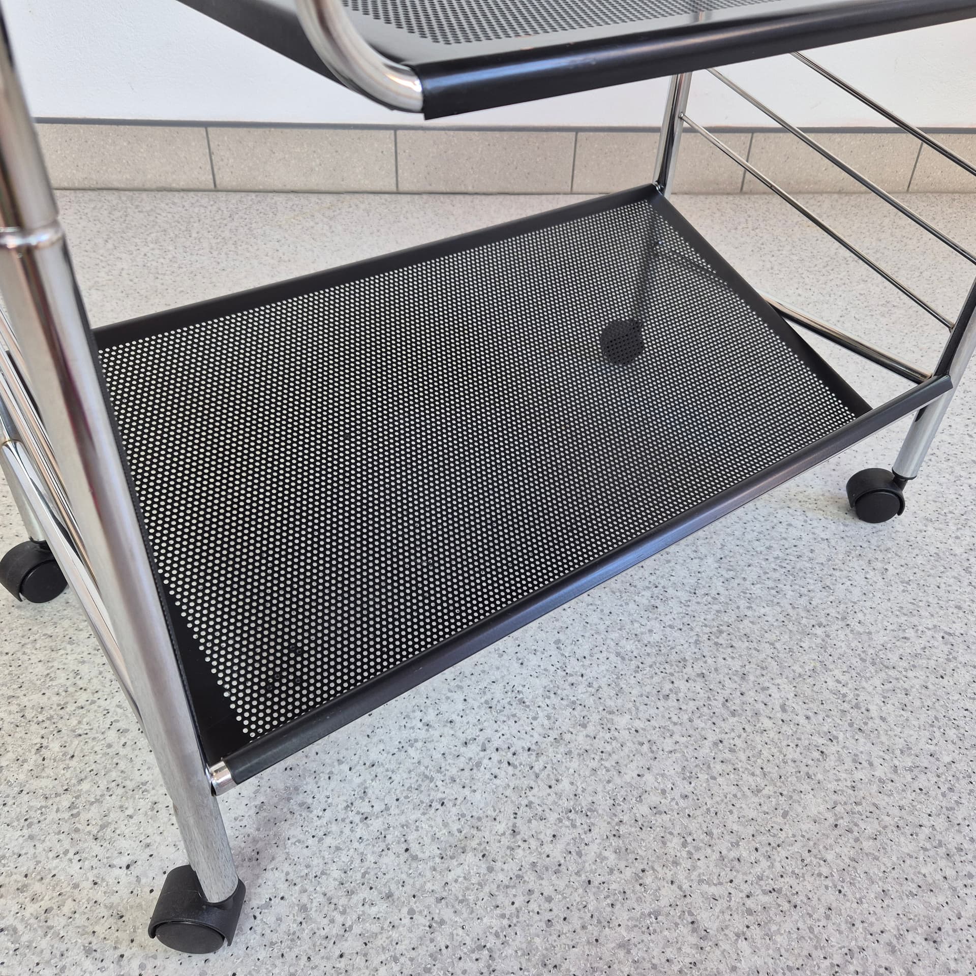 Cabinet Bauhaus, chrome black metal, Germany, 1990s. - 142708