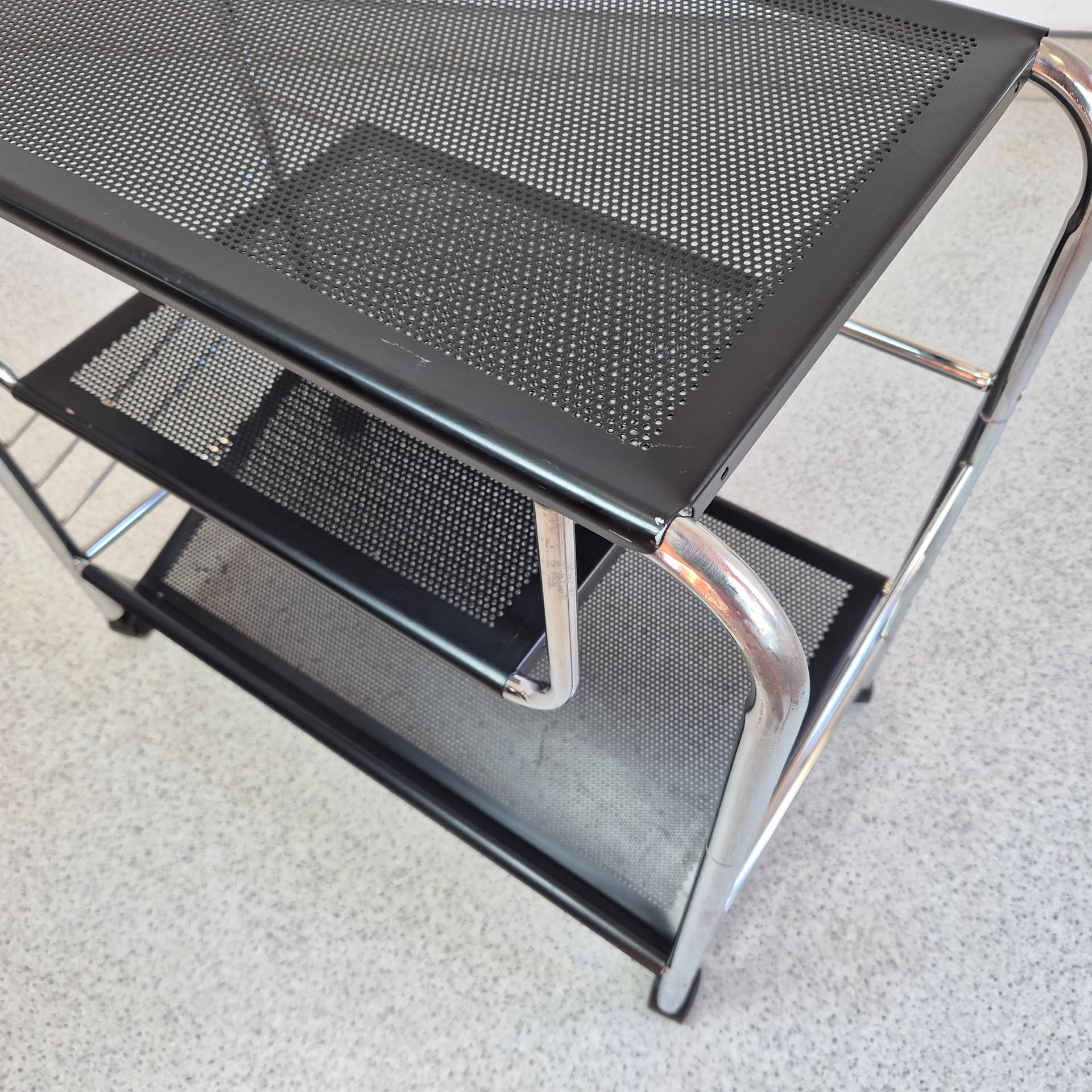 Cabinet Bauhaus, chrome black metal, Germany, 1990s. - 142706