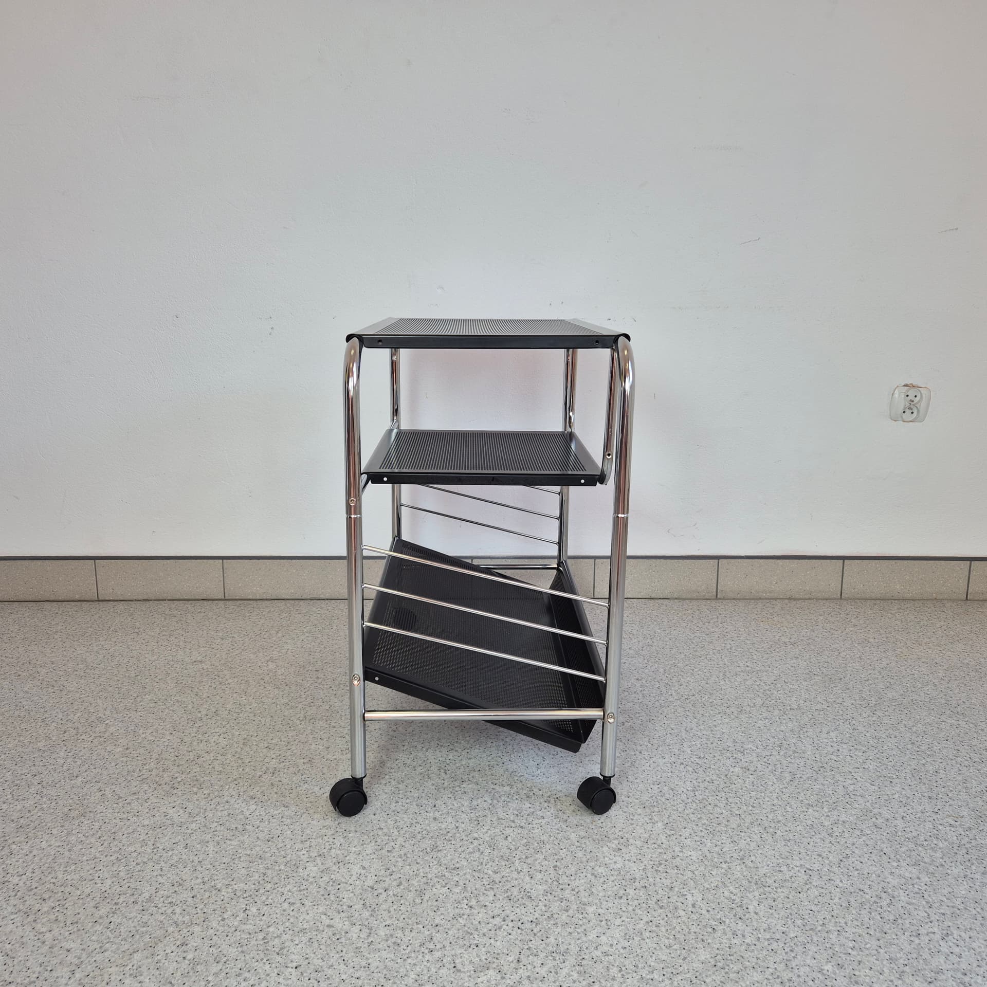 Cabinet Bauhaus, chrome black metal, Germany, 1990s. - 142700