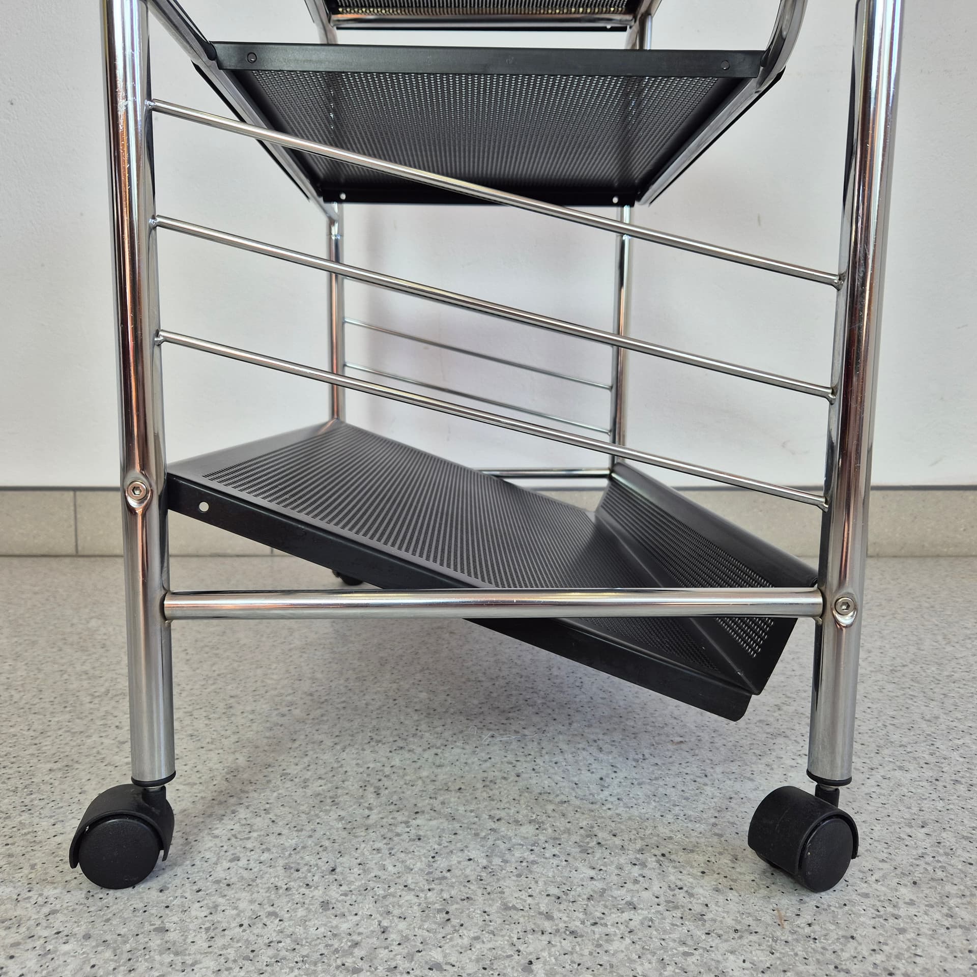 Cabinet Bauhaus, chrome black metal, Germany, 1990s. - 142704