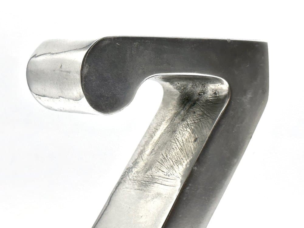 Litera stojąca Z, srebrny, aluminium, Polska, lata 70. - 156463