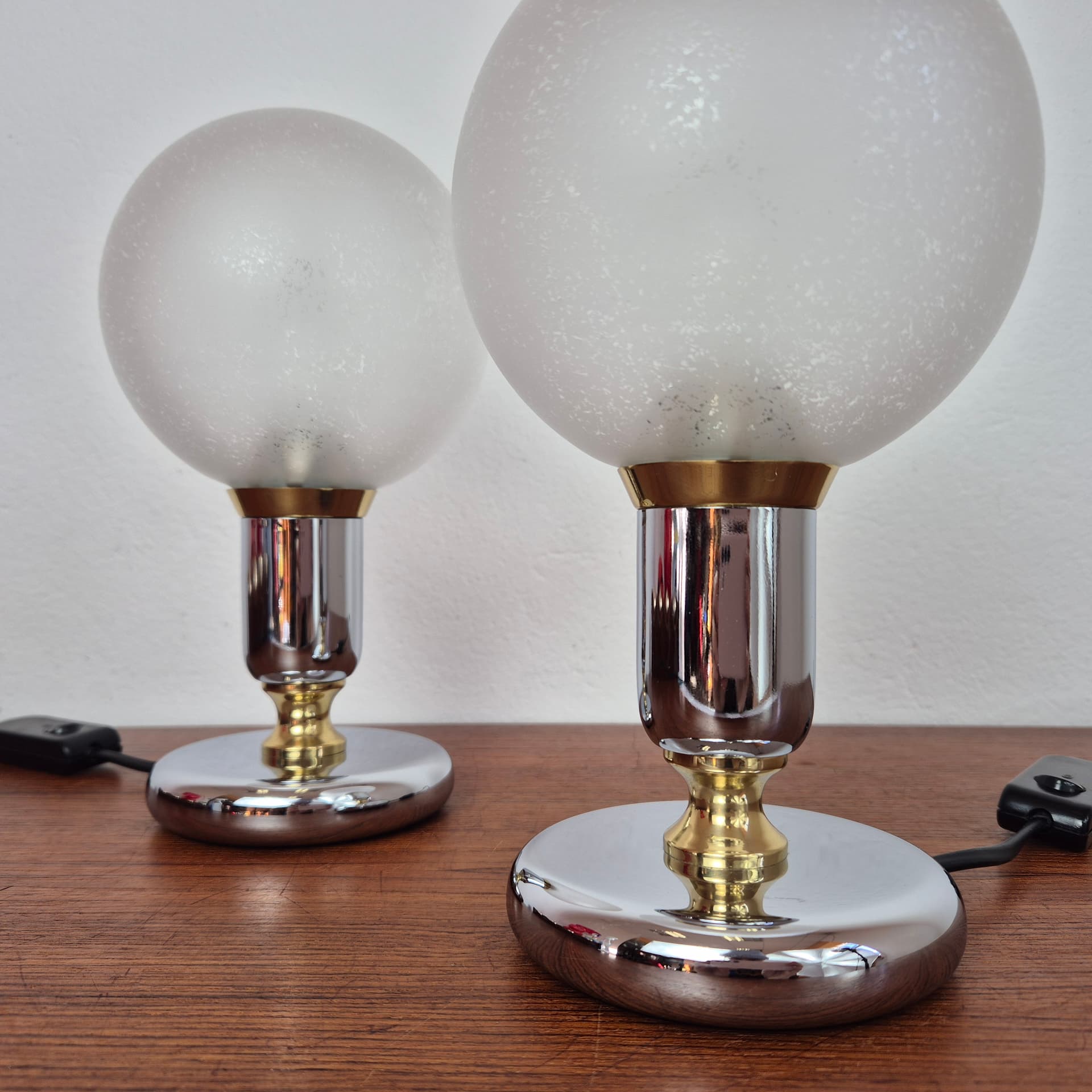 Lampka nocna, biel, szkło, Wortmann & Filz, Niemcy, lata 80. - 142741