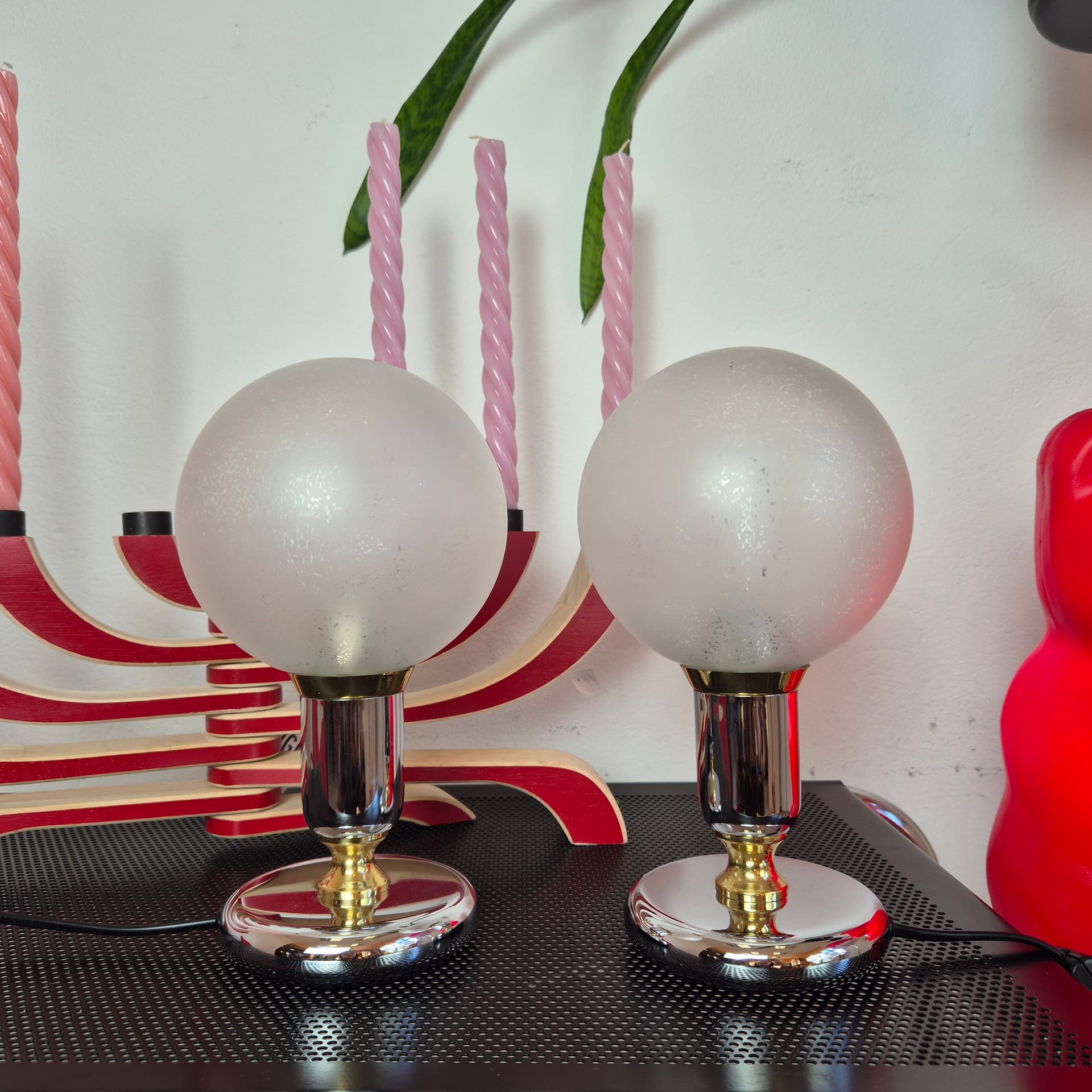 Lampka nocna, biel, szkło, Wortmann & Filz, Niemcy, lata 80. - 142739