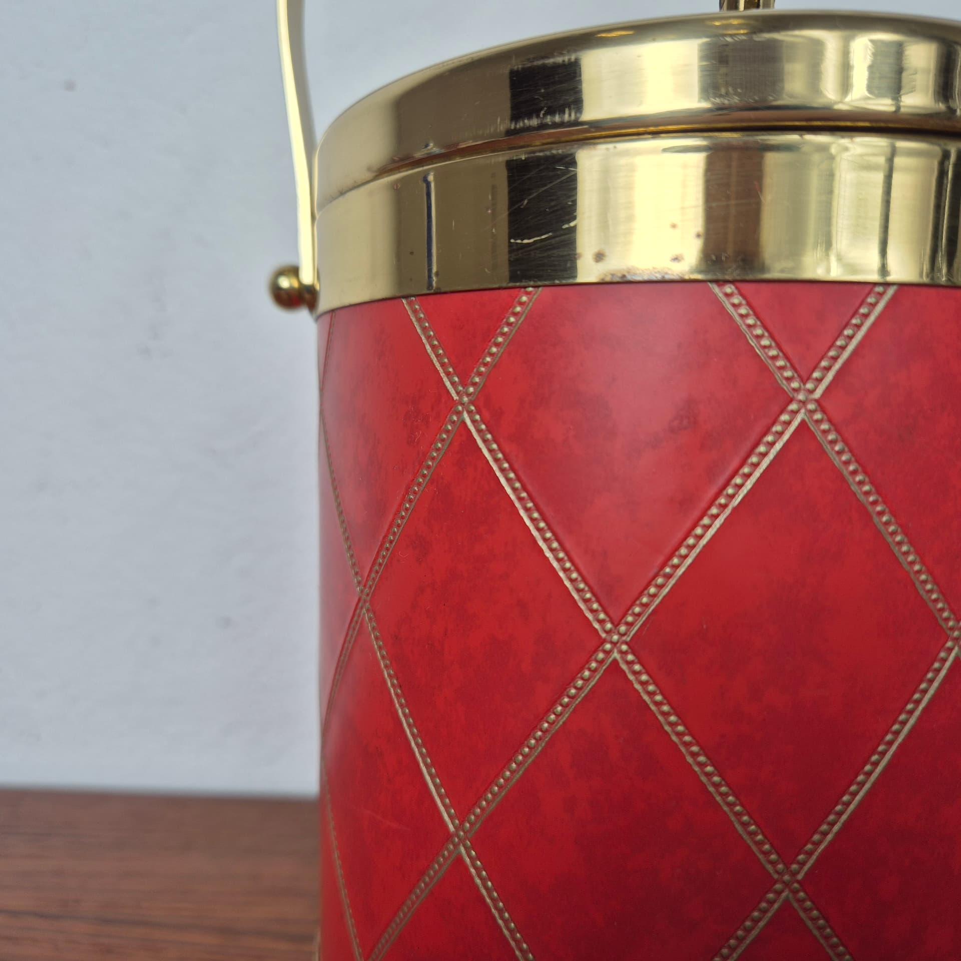 Pojemnik na lód, czerwony, plastik, Niemcy, lata 60. - 142762