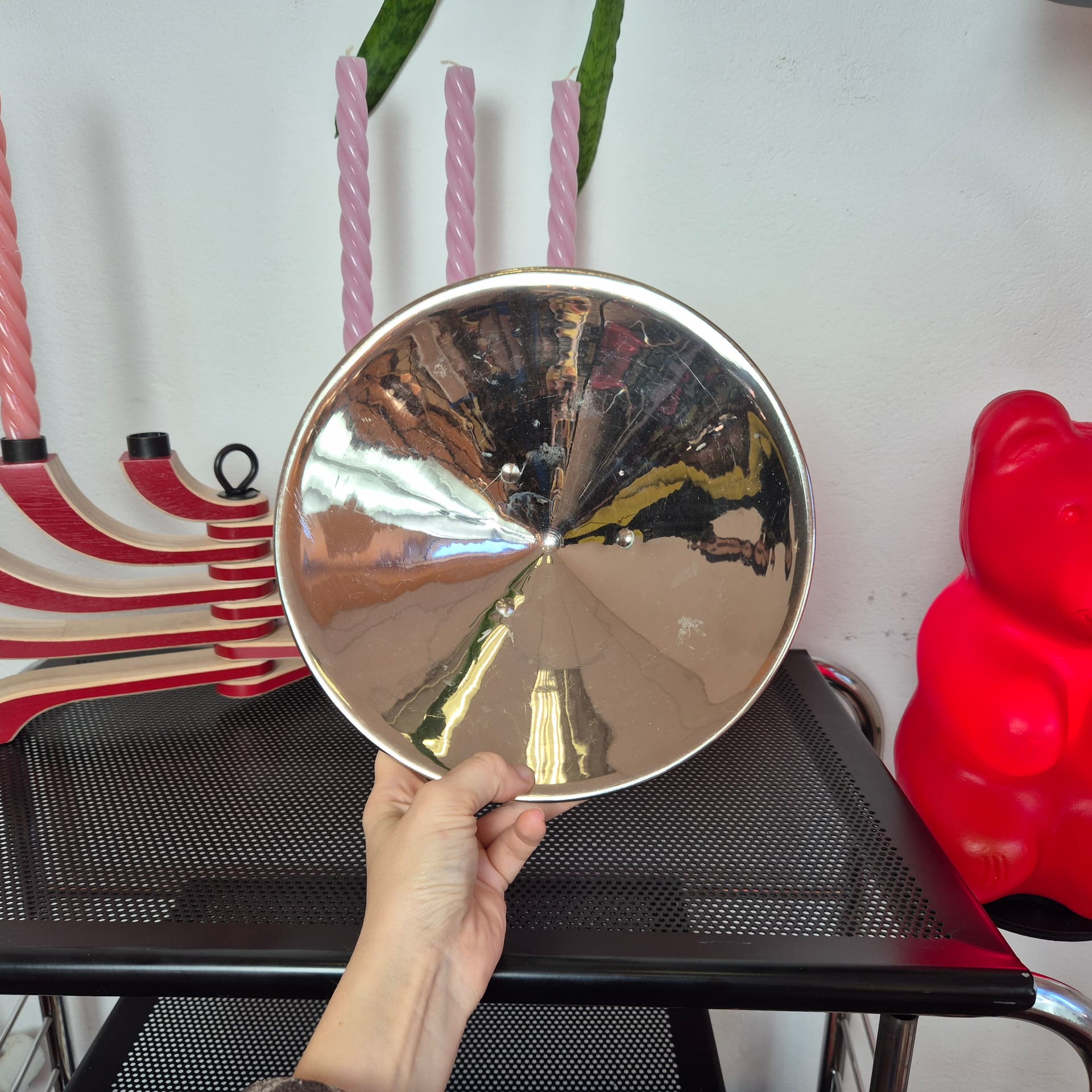 Misa dekoracyjna, metal multicolor, mosiądz, lata 60. - 142784