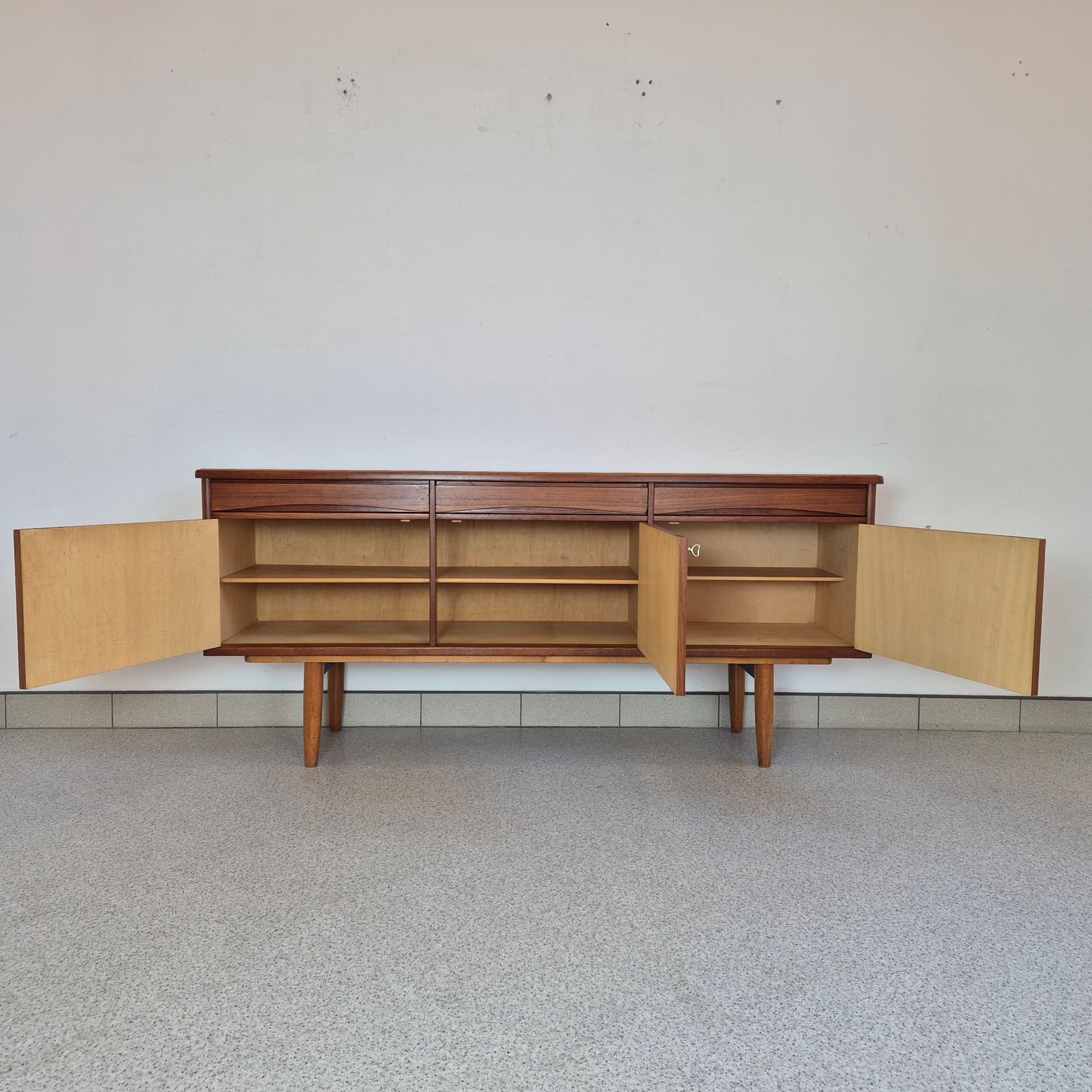Sideboard Nettsun, teak brązowy, Brodrene Sorheim, Norwegia, lata 60. - 142786