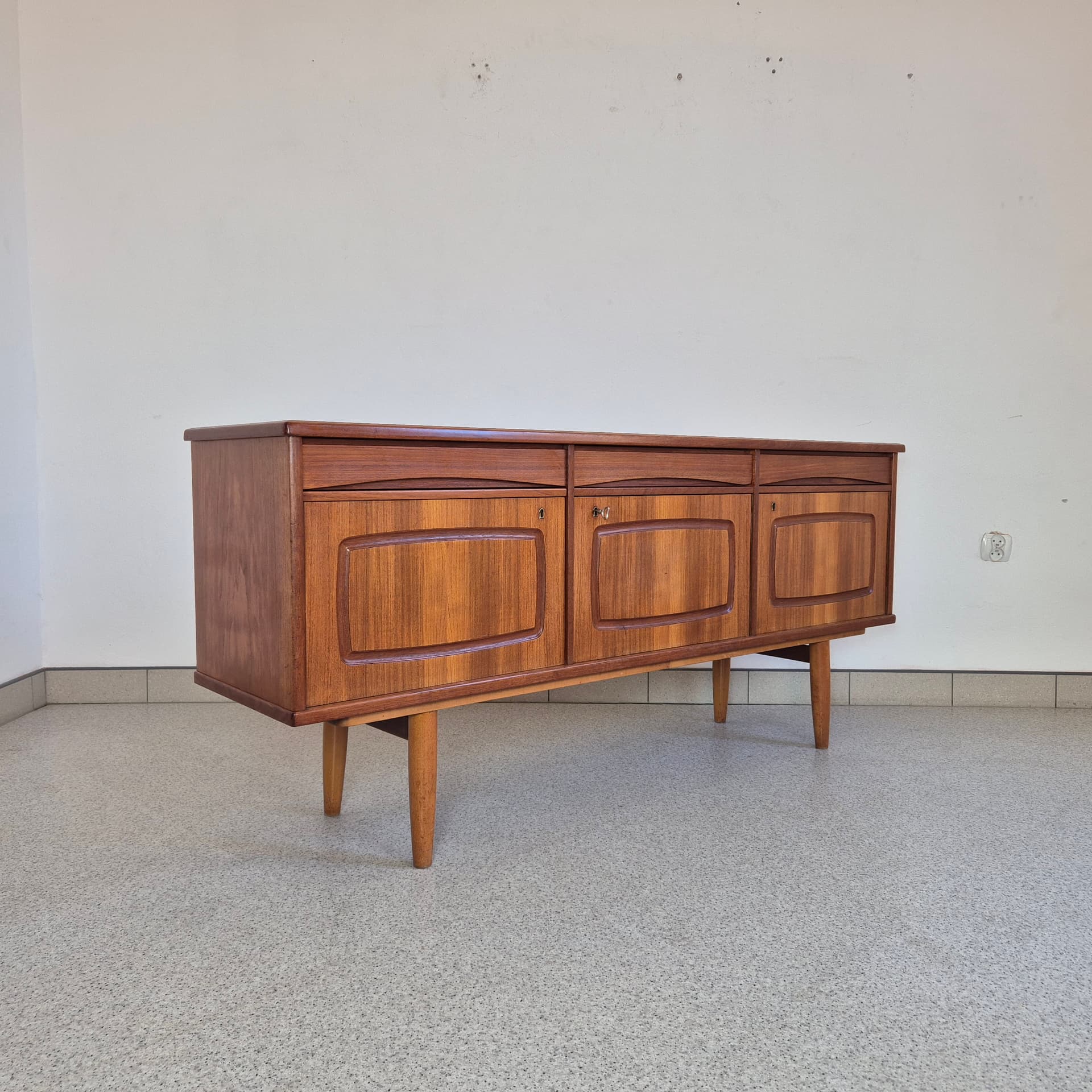Sideboard Nettsun, teak brązowy, Brodrene Sorheim, Norwegia, lata 60. - 142787