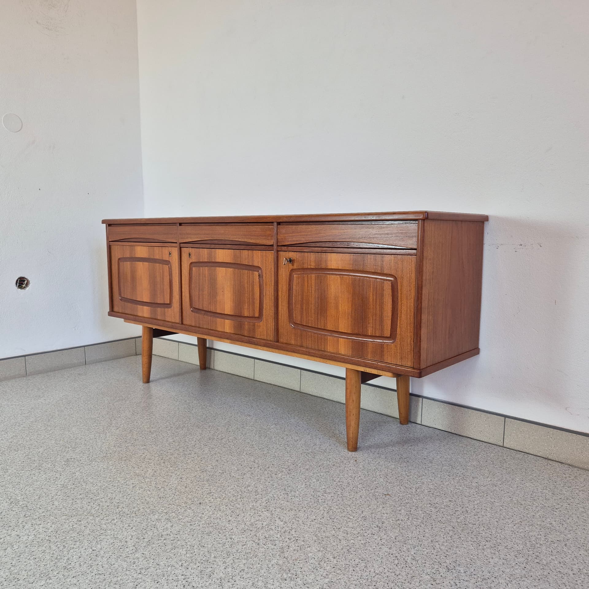 Sideboard Nettsun, teak brązowy, Brodrene Sorheim, Norwegia, lata 60. - 142795