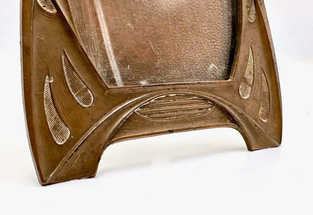 Ramka na zdjęcie, Art Nouveau, miedź, Francja, początek XX w. - 156567