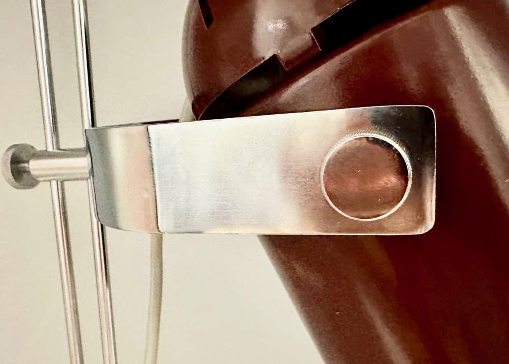 Table lamp, dark brown, chrome steel, by S. Indra, Czech Republic, 1970s. - 156630