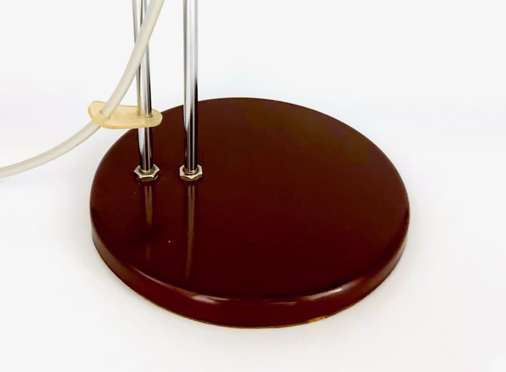 Table lamp, dark brown, chrome steel, by S. Indra, Czech Republic, 1970s. - 156629