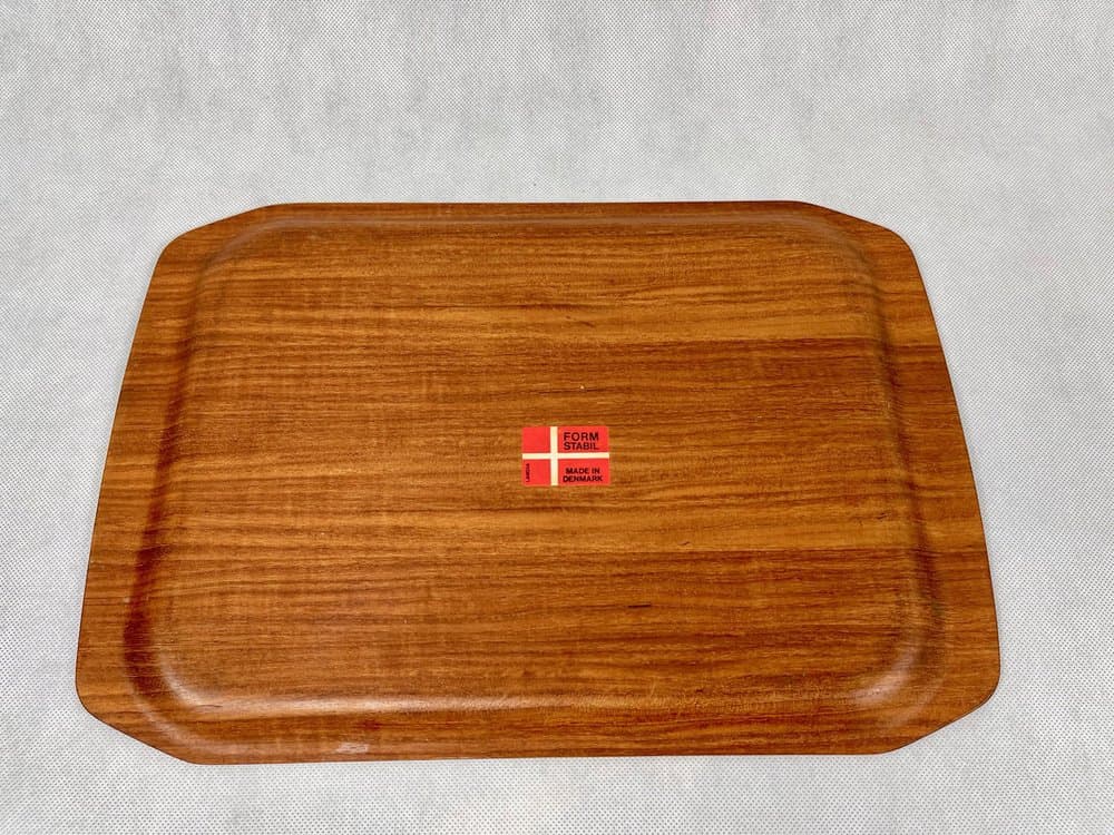 Taca do serwowania, teak brązowy, Dania, lata 60. - 156641