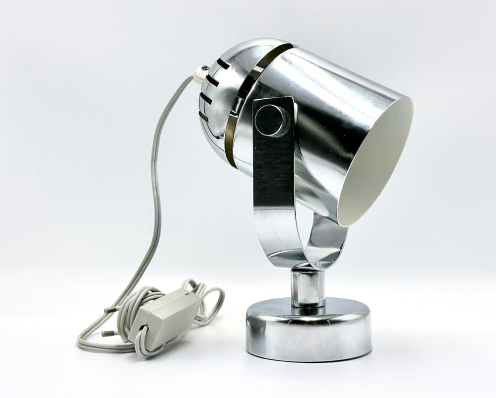 Lampa stołowa, chromowany stal srebrny, proj. S. Indra, Czechy, lata 70. - 156659