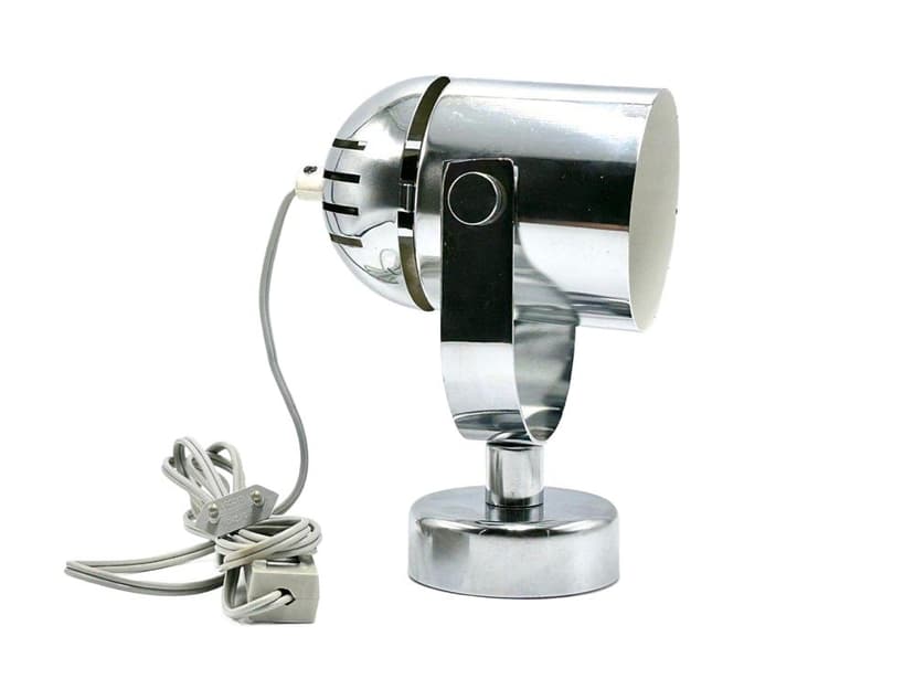 Lampa stołowa, chromowany stal srebrny, proj. S. Indra, Czechy, lata 70.