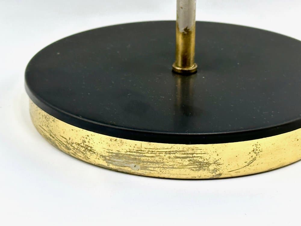 Table Lamp, Kamenický Šenov, black brass, black steel, Czechoslovakia, 1970s - 156669