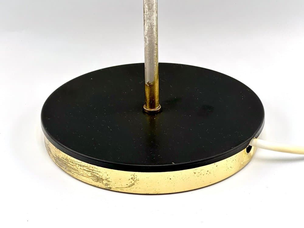 Table Lamp, Kamenický Šenov, black brass, black steel, Czechoslovakia, 1970s - 156668