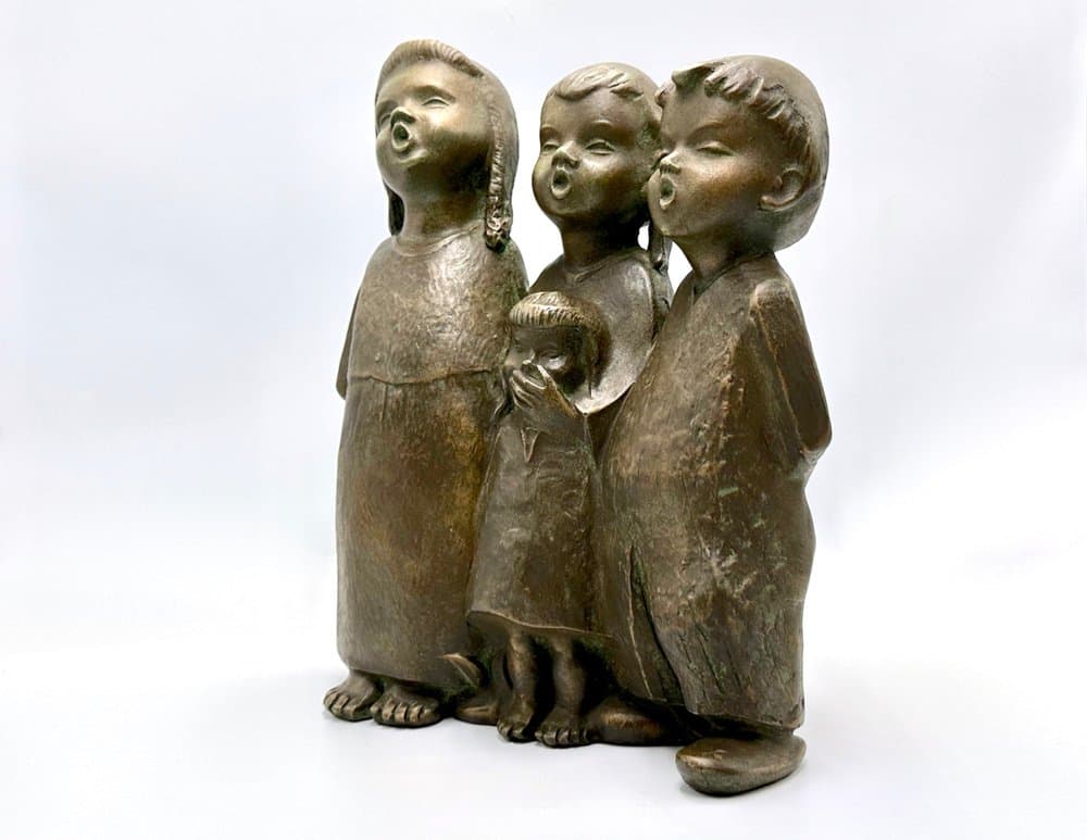 Rzeźba Achatit, brązowy ciemny, kamionka, Niemcy, lata 70. - 156671