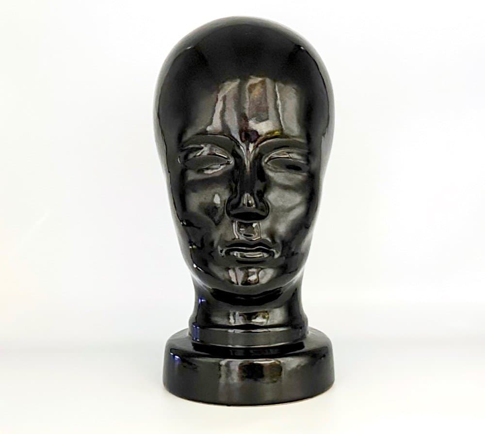 Figura głowy, czarny, ceramika, Niemcy, lata 70. - 156683