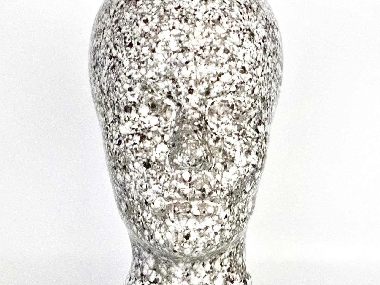 Rzeźba głowa No 701, szary, ceramika, Scheurich, Niemcy, lata 70. - 156694