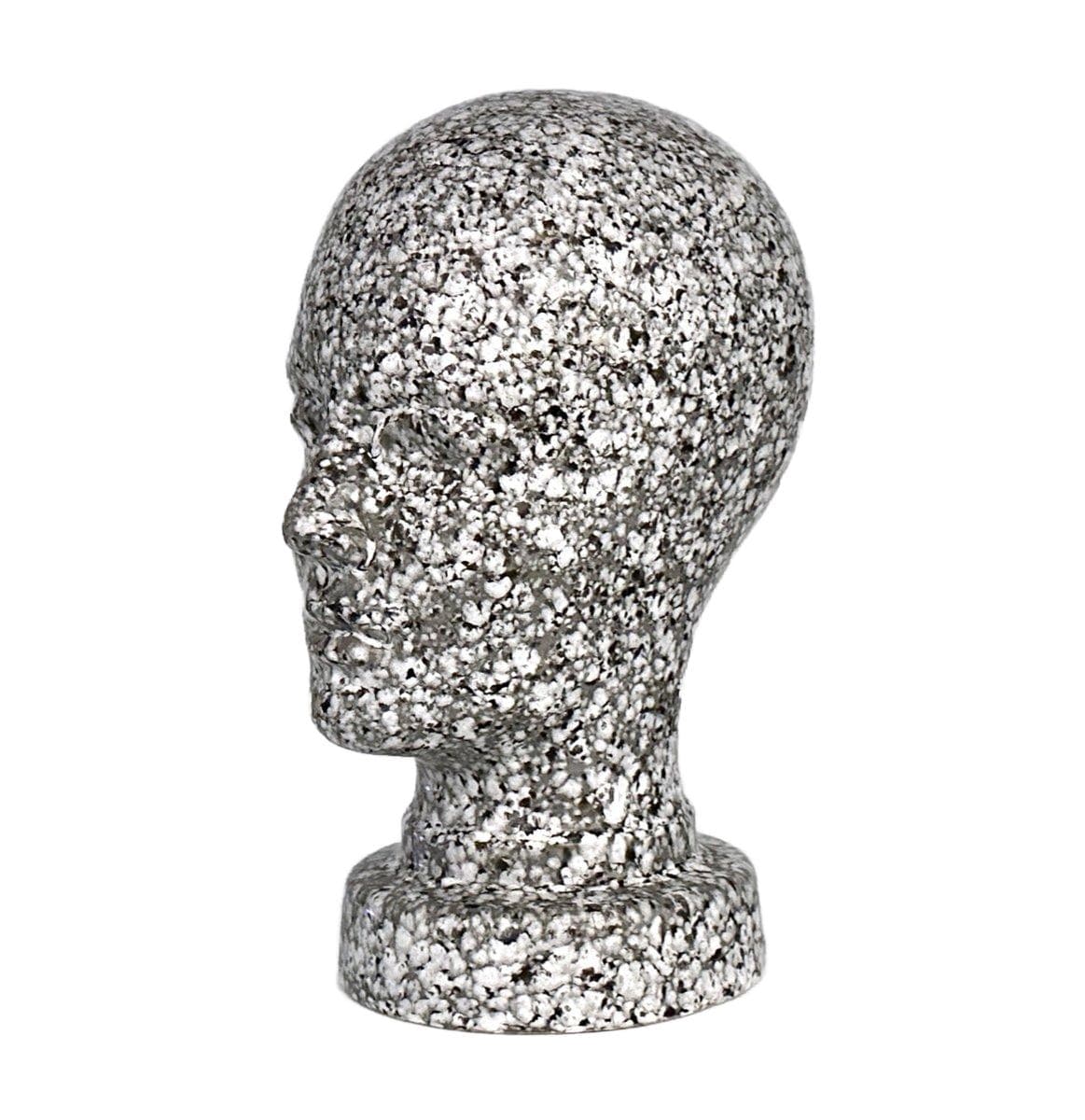 Rzeźba głowa No 701, szary, ceramika, Scheurich, Niemcy, lata 70.