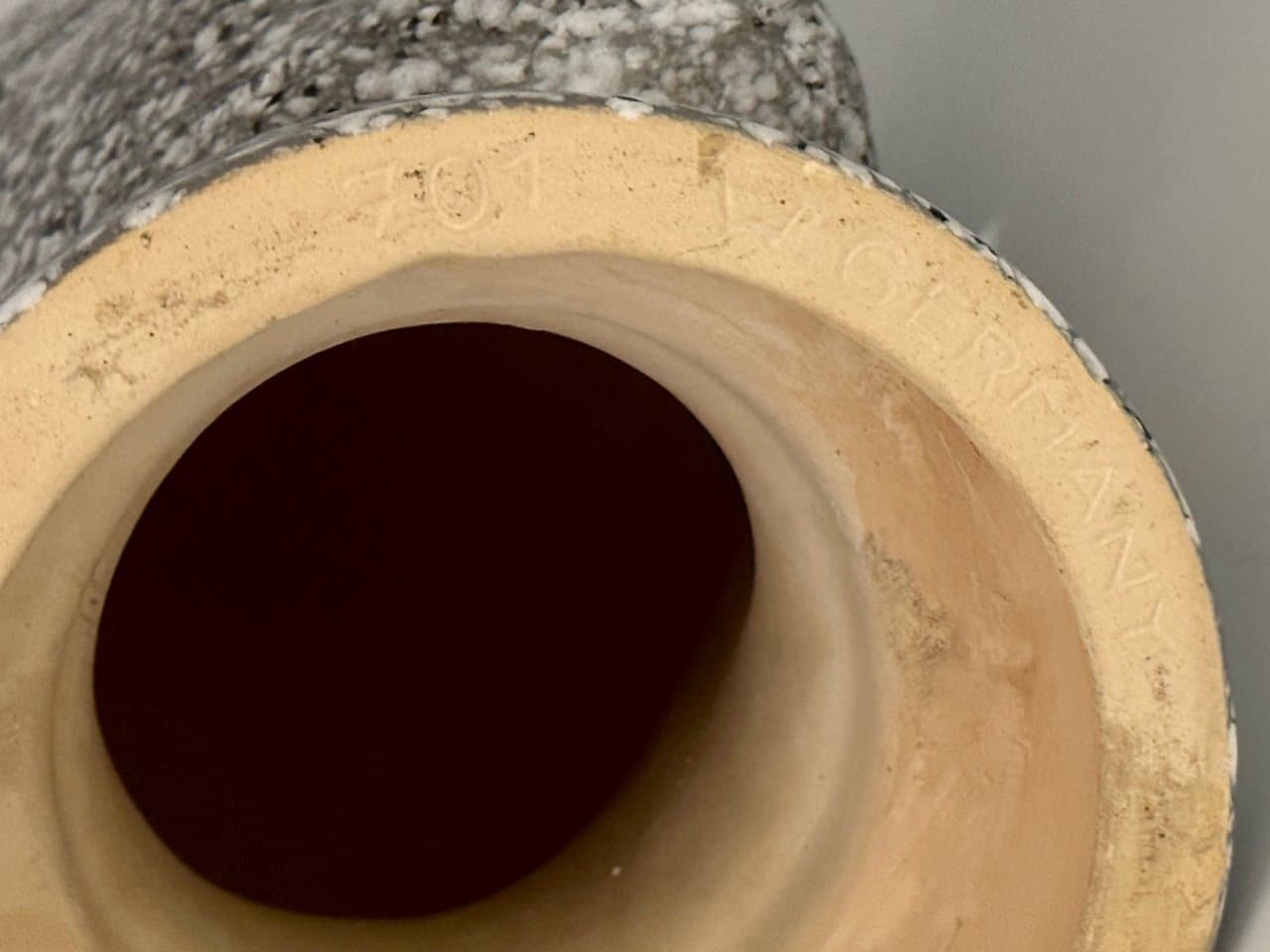 Rzeźba głowa No 701, szary, ceramika, Scheurich, Niemcy, lata 70. - 156695