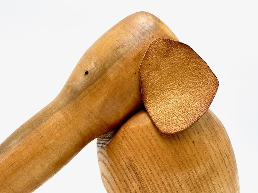 Figurka słonia, beżowy, drewno, Dania, lata 60. - 156698