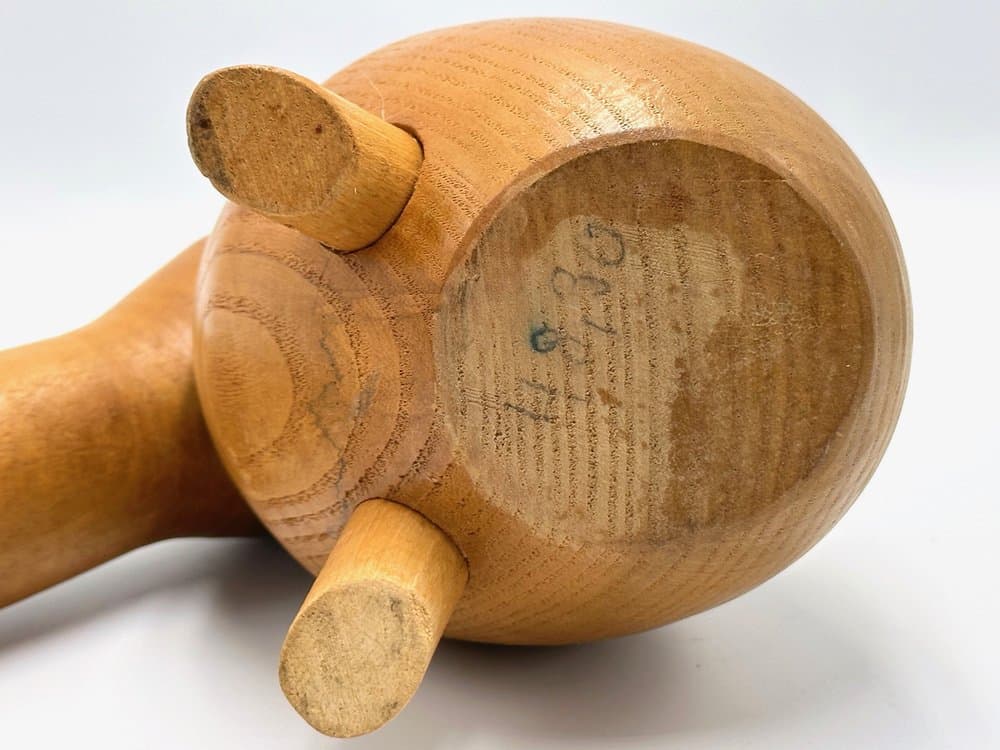 Figurka słonia, beżowy, drewno, Dania, lata 60. - 156704