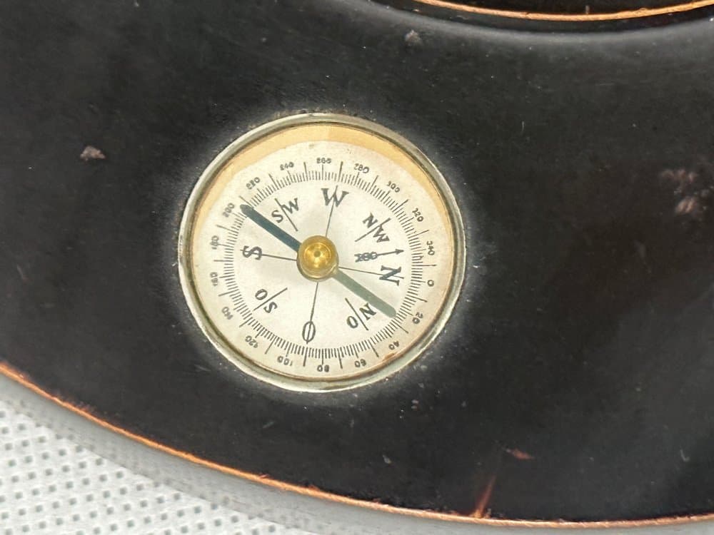 Globus Art Déco, turkusowy, drewno, metal, papier, Niemcy, lata 30. - 156768