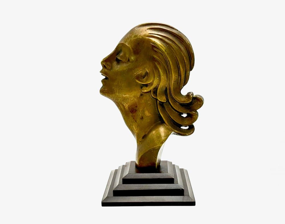 Figura Art Deco, brąz ciemny, Francja, lata 30. - 156771