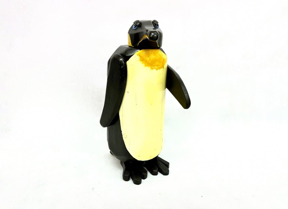 Figura pingwina, multikolor, drewno, lata 70. - 156789