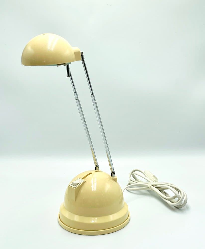 Table Lamp Telescope, ivory white plastic, Trio Leuchten, Germany, 1980s. - 156836
