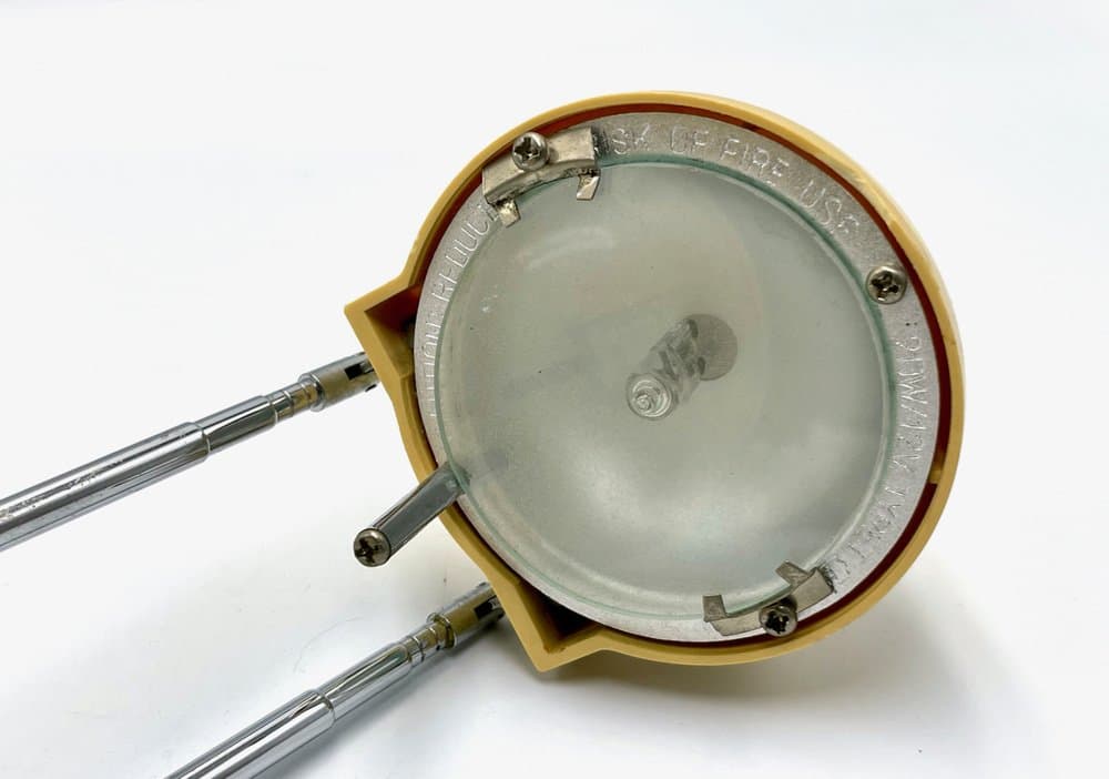 Table Lamp Telescope, ivory white plastic, Trio Leuchten, Germany, 1980s. - 156837